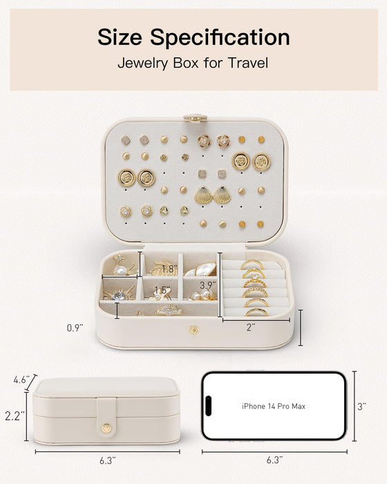 Travel Jewelry Case, Portable Jewelry Earring Box Organizer