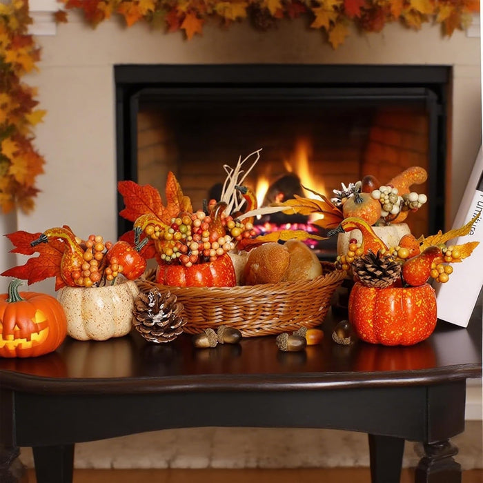 Fall Decorations for Home Table Centerpiece Fake Pumpkin Decor