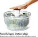 OXO Good Grips 6.22 Qt Salad Spinner, Vegetable Washer with Bowl & Strainer