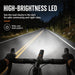 High Lumens Super Bright Bike Lights for Night Riding,Precision Battery Display&Smart Auto Light Sensor,5Modes,USB Recha