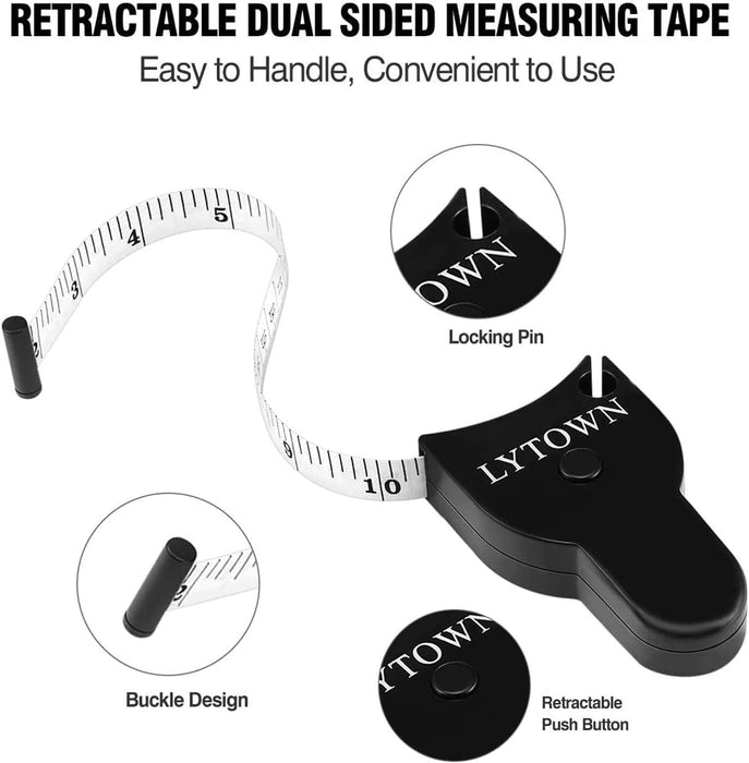 2PCS Tape Measure Body Measuring Tape 60inch (150cm), Retractable Measuring Tape for Body Measurement & Weight Loss, Accurate Body Tape Measure for Fitness, Tailor, Sewing, Handcrafts, Clothes