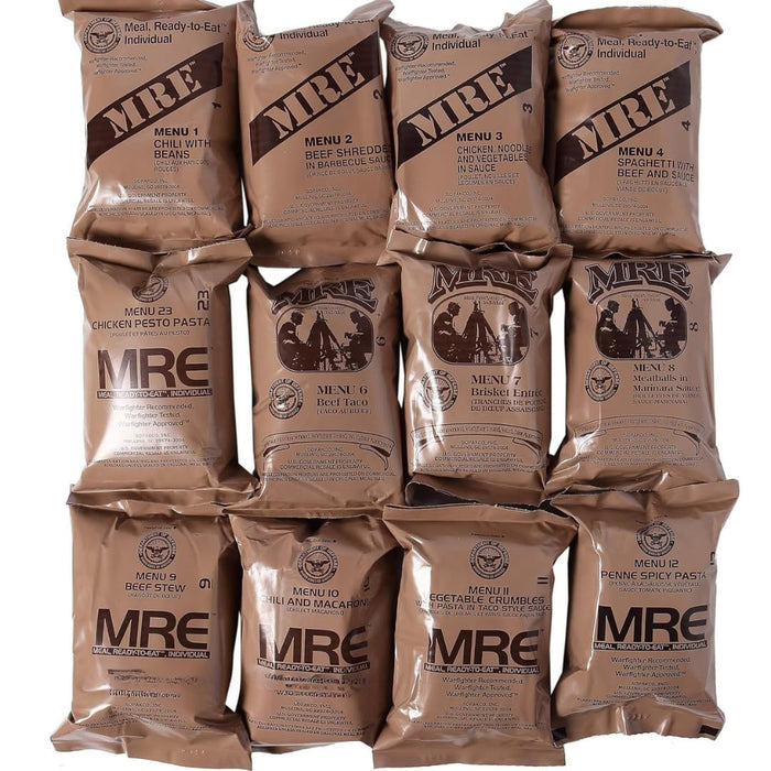 2026 Inspection MRE, U.S. MRE Meals, Emergency Supplies, Emergency Food Supply, Survival Food w/ Flameless Heater, Ready