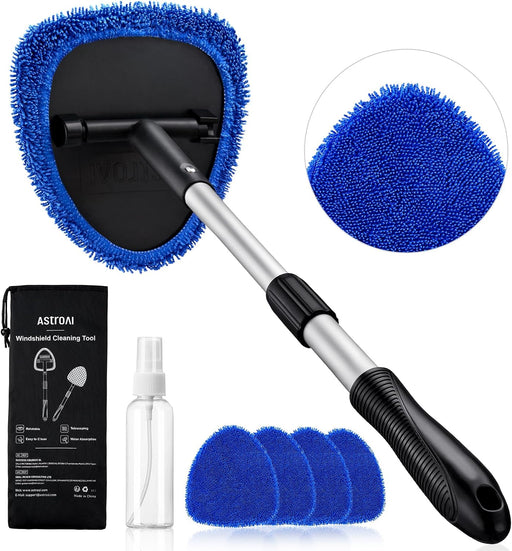 21" Extra-Long Windshield Cleaner Tool & Car Interior Detailing Kit
