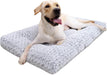 Washable Dog Bed Medium Size Dog Crate Bed Plush Pet Mat 35"x23" Gray
