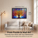 ® 1000 Pieces Stained Glass Jigsaw Puzzle, Beautiful Tree of Life Art Puzzles for Adults, Unique Fun Impossible Hard Difficult Challenging Pretty Puzzles, Colorful Mosaic Nature Puzzle