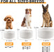 Non-Slip Ceramic Dog Bowls,6" Dog Food and Water Bowl Set with Silicone Base, 32oz/4cups Weighted Flip-Proof Pet Feeding