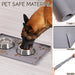 Silicone Cat & Dog Food Mat for Floors Waterproof, Anti-Slip Dog Bowl Mats for Food and Water, Pet Feeding Mats with Lip