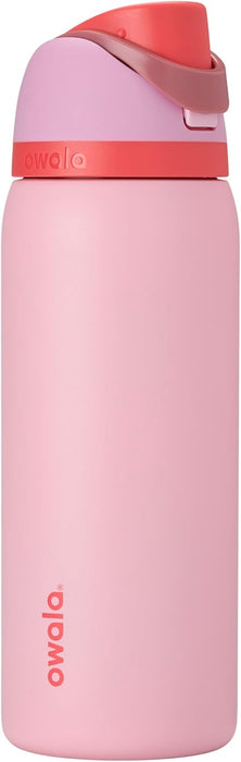 Freesip 24 oz Insulated Stainless Steel Water Bottle with Straw - BPA-Free for Sports, Travel, and School, Very Dark Finish