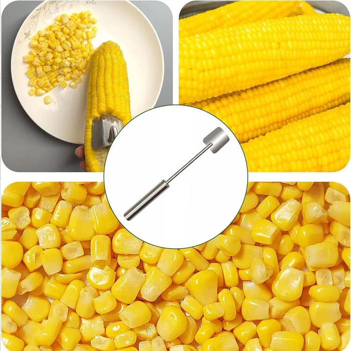 Corn Peeler,Corn on the Cob Remover,Manually Operated Corn Kernel Stripper Handle Easy to Clean Corn Stripping Shovel