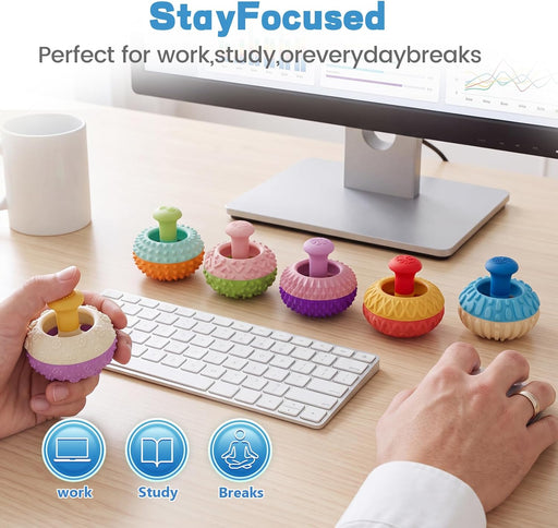 Fidget Toys for Adults, 6PCS Sensory Thumb Rocker, Textured Fidget Gadgets