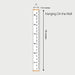 Growth Height Chart for Kids, Removable 79"x7.9" (Black & White)
