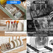 2 Pack Pots and Pans Organizer Under Cabinet, 22" Expandable Food Storage Container Lid Organizers with 9 Adjustable Div