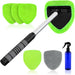 XINDELL Interior Windshield Cleaner Tool – Car Interior Window Cleaning Kit with Extendable Handle & 4 Microfiber Pads, 