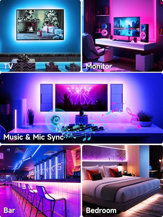 TV LED Lights, 18.0ft LED Backlight for 40-75 Inch TV Behind Lighting