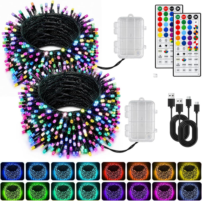 RGB Color Changing Chirstmas Lights Battery Operated with Remote