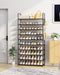 10 Tier Shoe Rack, Tall Shoe Organizer, 32.2" Wide, Black