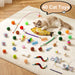 Cat Tunnel Bed with 40 Pcs Interactive Cat Toys, White