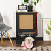 Elevated Pet Feeding Station with Storage