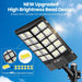 2 Pack Solar Street Lights Outdoor Waterproof, 100000LM Solar Powered Parking Lot Lights Large Street Light Dusk to Dawn