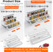 Expandable Spice Rack Organizer for Cabinet - 3 Tier Adjustable Cabinet Spice Organizer Easy Visibility - Spice Organize