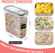 Large Dry Food Storage Containers with Lids, 6PCS Airtight Cereal Containers Storage Set, Leak-proof Canister Set for Ki