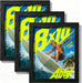 8x10 Picture Frame Set of 3, Gallery Wall Frame Set Black Woodgrain