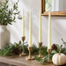 Ivory Taper Candles 10 Inch, 4 Pack Dripless Unscented Candle Sticks, 7 H
