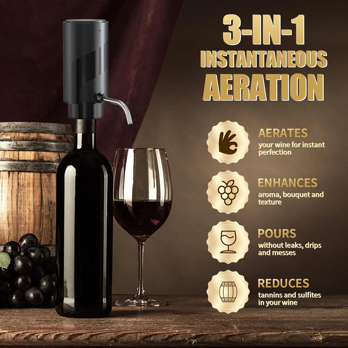 Electric Wine Dispenser Automatic Wine Aerator Rechargeable