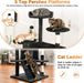 | 54" Cat Tree Tower | Dark Gray | Multi-Level Indoor Activity Center