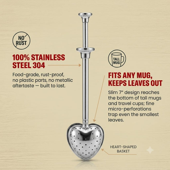 Tea Infuser Stick, 100% Stainless Steel 304, Loose Leaf Steeper