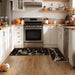 Spooky Skeleton Spider Bone Black Halloween Kitchen Mats Set of 2, Black Home Decor Low-Profile Kitchen Rugs for Floor -