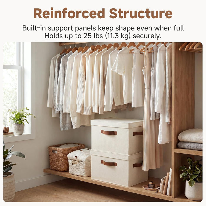 Fabric Storage Bins with Lids, Closet Storage Bins