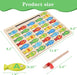 Magnetic Wooden Fishing Game Toy for Preschoolers, Alphabet Fish Catching Counting Games Puzzle with Numbers and Letters