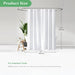 Waffle Shower Curtain 256 GSM Heavy Duty Fabric 72"x72" White