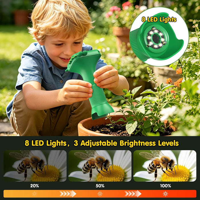1000X Digital Microscope for Kids: 2.4" HD Screen 4K Image
