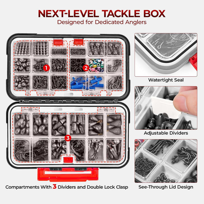 by KastKing Compact Fishing Tackle Kit for Bass Trout Panfish