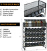 Spice Rack Organizer with 28 Spice Jars, Black Lids, Spice Labels