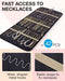 Hanging Jewelry Organizer Necklace/Earring/Ring 2-Sided L Black
