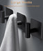 4 Pack Large Heavy Duty Wall Hooks - 26lb Max, Stainless Steel Adhesive Towel Hook, Shower Hooks for Hanging Towel, Coat