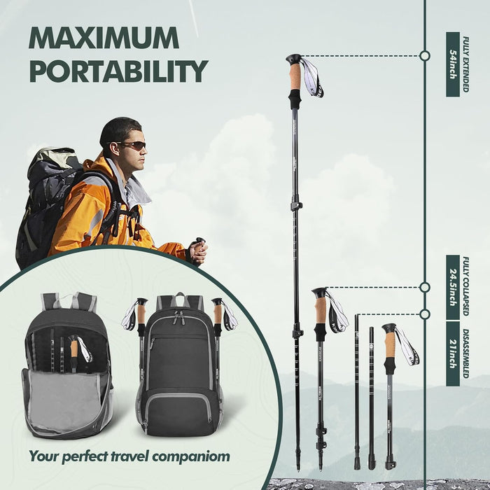 Trekking Poles 7075 Aluminum Lightweight Hiking Sticks