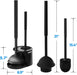 2in1 Toilet Brush and Plunger Set - Bathroom Bowl Holder Combo