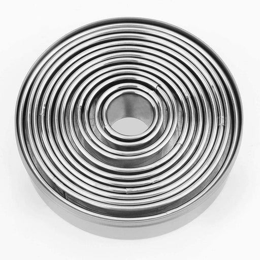 12 Pcs Round Cookie Biscuit Cutter Set, Graduated Circle Cutters