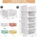 5 Pack Stackable Closet Storage Basket - Stackable Storage Bins