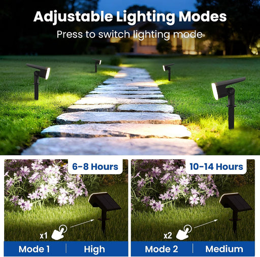 Solar Spot Lights Outdoor Waterproof, Solar Spotlights, 4 Pack