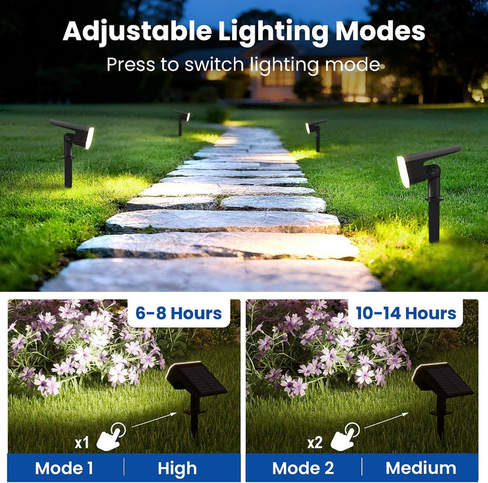 Solar Spot Lights Outdoor Waterproof, Solar Spotlights, 4 Pack