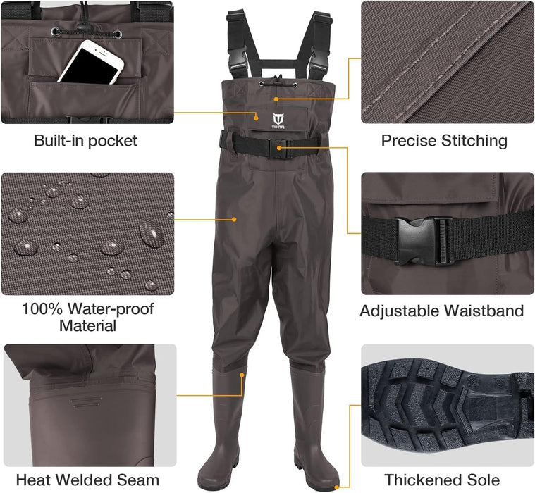 Chest Waders for Men Women, Waterproof Fishing Waders