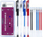 Heat Erasable Fabric Marking Pens 4 Pens + 8 Refills, No Ghost Lines,Disappearing Ink Precision Fabric Markers for Sewing Quilting Embroidery Dressmaking