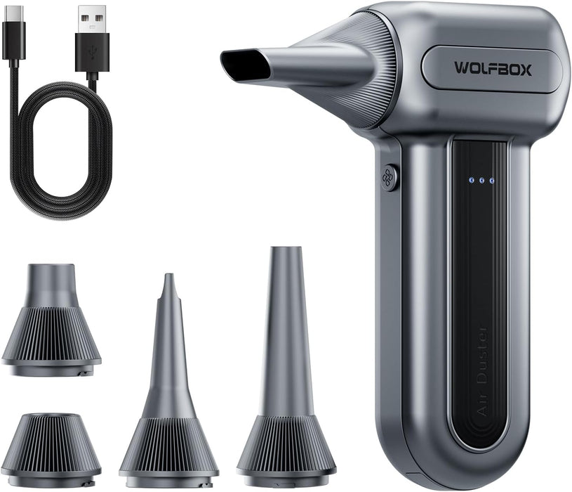 MF70 Compressed Air Duster, 3-Speed Adjustable, Electric, Cordless