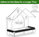 Clear Window Bird Feeder with 5 Extra Strong Suction Cups,  Sturdy and Durable Acrylic Birdfeeders for Viewing Wild Birds Outside, as a Bird Watching Gift, Outdoor Birdhouse Box, Garden Decor