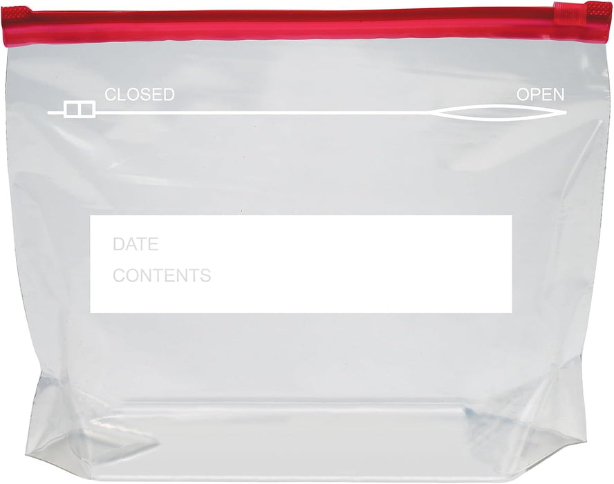 Slider Quart Food Storage Bags with Stand-Up Bottom, Easy to Fill, BPA Free, 120 Count (Previously Solimo)